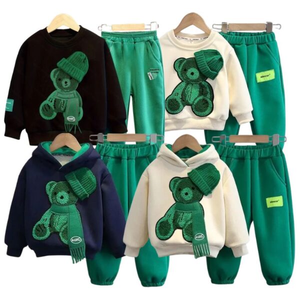 Conjunto Moletom Infantil Bordado de Ursinho