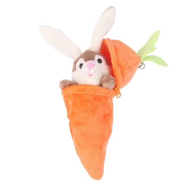 Mini Coelho de pelúcia com cenoura