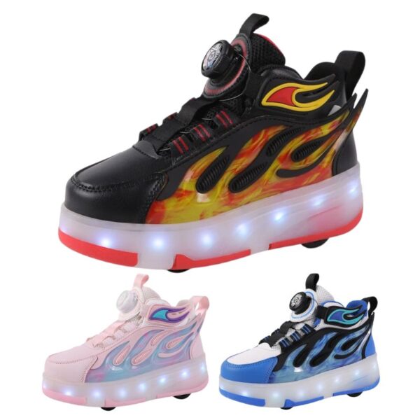 Tênis de Rodinha com Luz LED Infantil Fire
