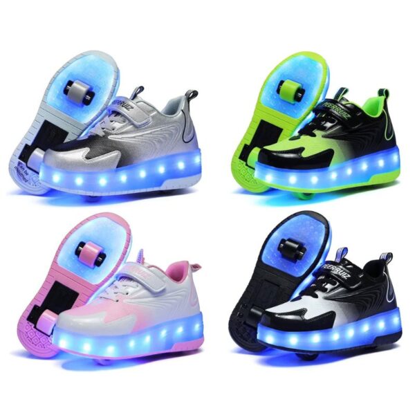 Tênis de Rodinha com Luz LED Infantil Peerruiz
